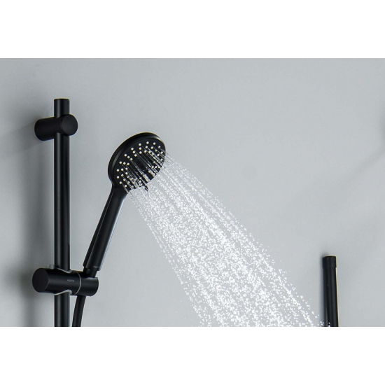 Душевой гарнитур AQUATEK Бетта AQ2015MB, 3jet 60 см, матовый чёрный