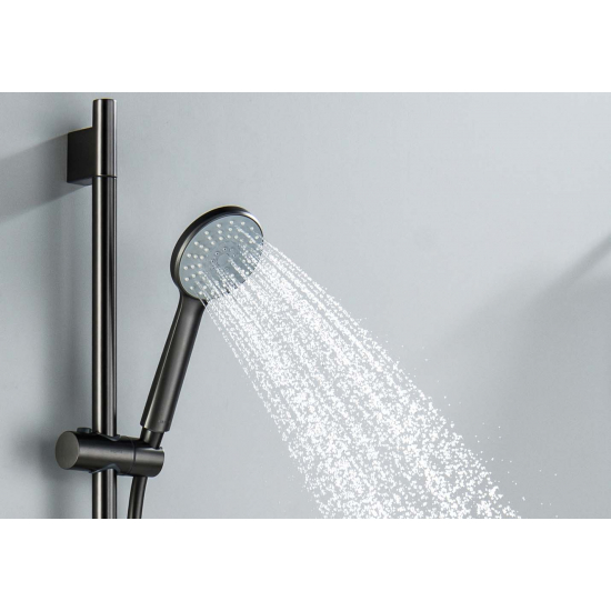 Душевой гарнитур AQUATEK Бетта AQ2017BGM, 3jet 65 см, оружейная сталь