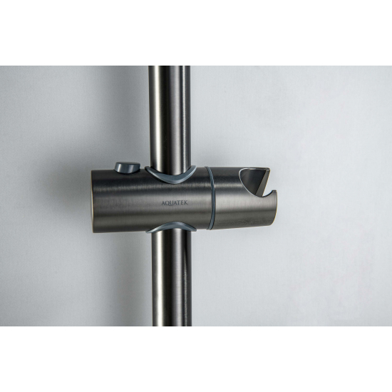 Душевой гарнитур AQUATEK Бетта AQ2017BGM, 3jet 65 см, оружейная сталь