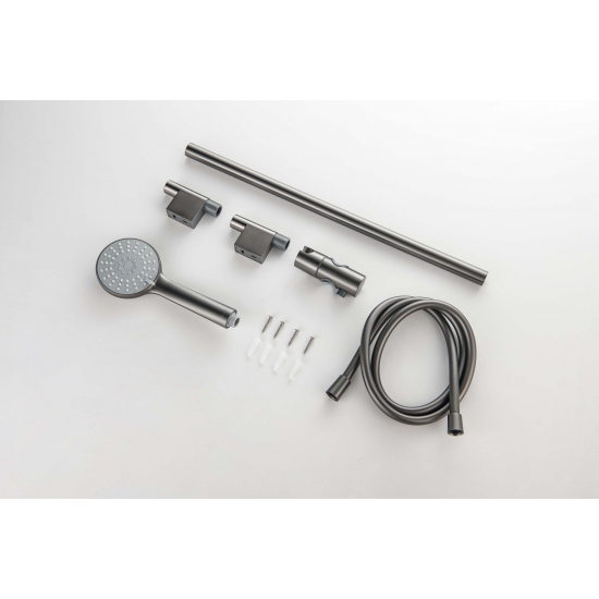 Душевой гарнитур AQUATEK Бетта AQ2017BGM, 3jet 65 см, оружейная сталь