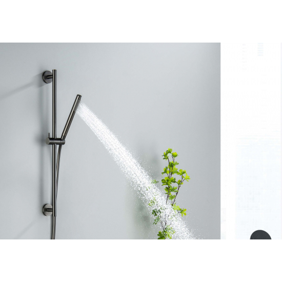 Душевой гарнитур AQUATEK Европа AQ2012BGM, 1jet 65 см, оружейная сталь