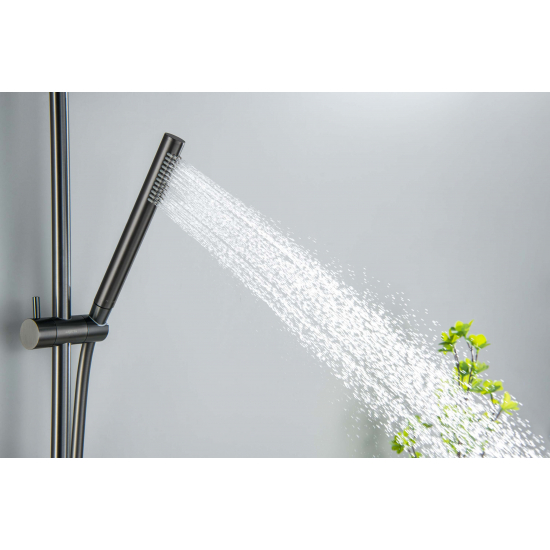 Душевой гарнитур AQUATEK Европа AQ2012BGM, 1jet 65 см, оружейная сталь