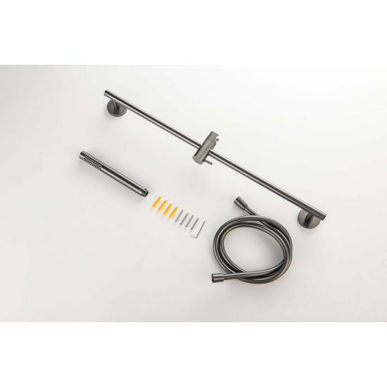 Душевой гарнитур AQUATEK Европа AQ2012BGM, 1jet 65 см, оружейная сталь