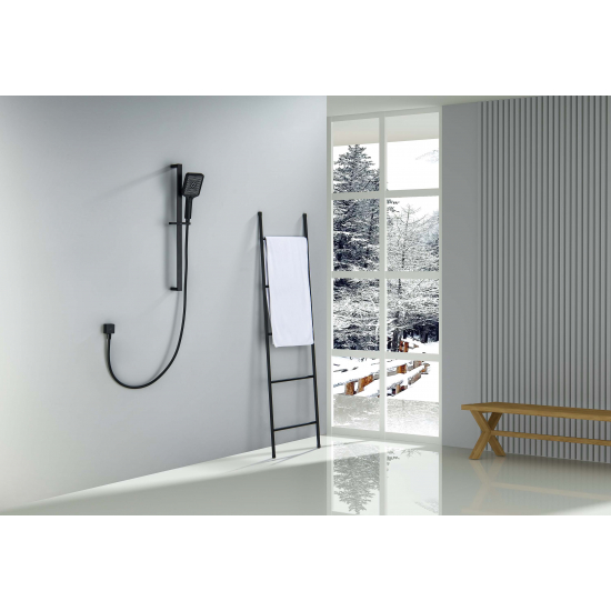 Душевой гарнитур AQUATEK Либра AQ2019MB, 3jet 68 см, матовый чёрный