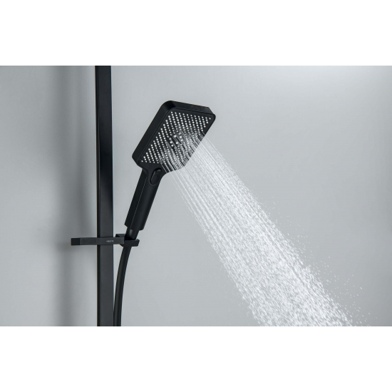 Душевой гарнитур AQUATEK Либра AQ2019MB, 3jet 68 см, матовый чёрный