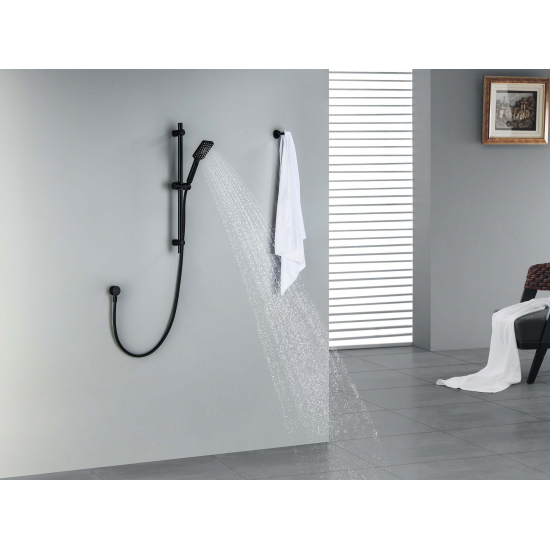 Душевой гарнитур AQUATEK Лира AQ2018MB, 3jet 65 см, матовый чёрный