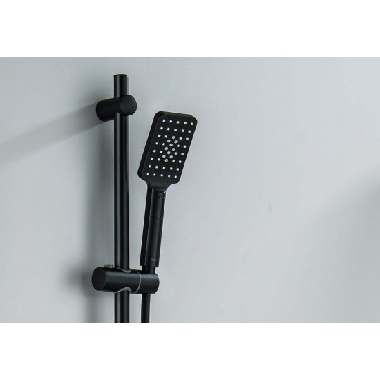 Душевой гарнитур AQUATEK Лира AQ2018MB, 3jet 65 см, матовый чёрный