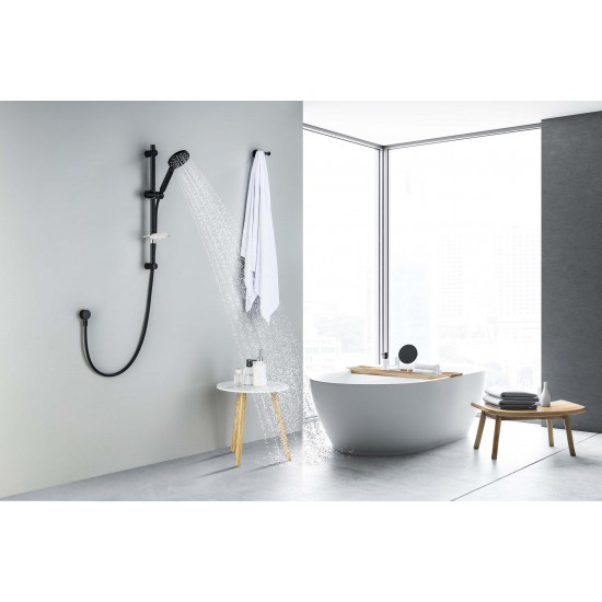 Душевой гарнитур AQUATEK Оберон AQ2014MB, 3jet 60 см, матовый чёрный