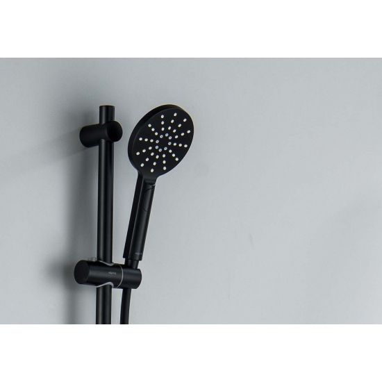 Душевой гарнитур AQUATEK Оберон AQ2014MB, 3jet 60 см, матовый чёрный