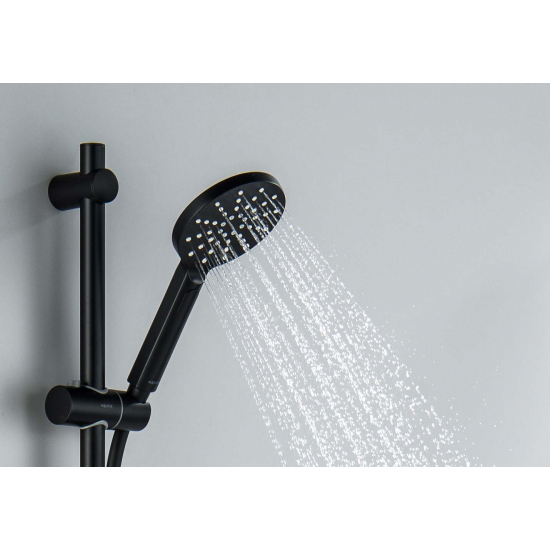 Душевой гарнитур AQUATEK Оберон AQ2014MB, 3jet 60 см, матовый чёрный