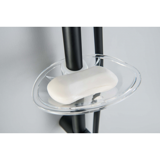 Душевой гарнитур AQUATEK Оберон AQ2014MB, 3jet 60 см, матовый чёрный