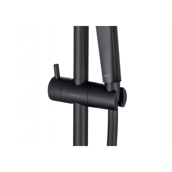 Душевой гарнитур AQUATEK Вега AQ2021MB, 3jet 73см, матовый чёрный