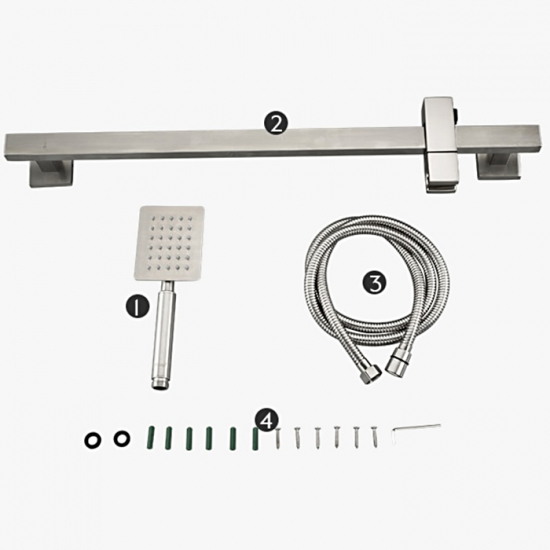 Душевой гарнитур FRAP F8017 нержавеющая сталь