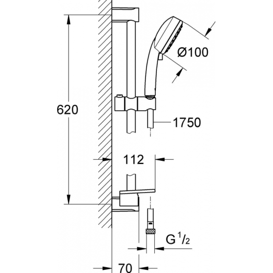 Душевой гарнитур GROHE Tempesta Cosmopolitan 27928002