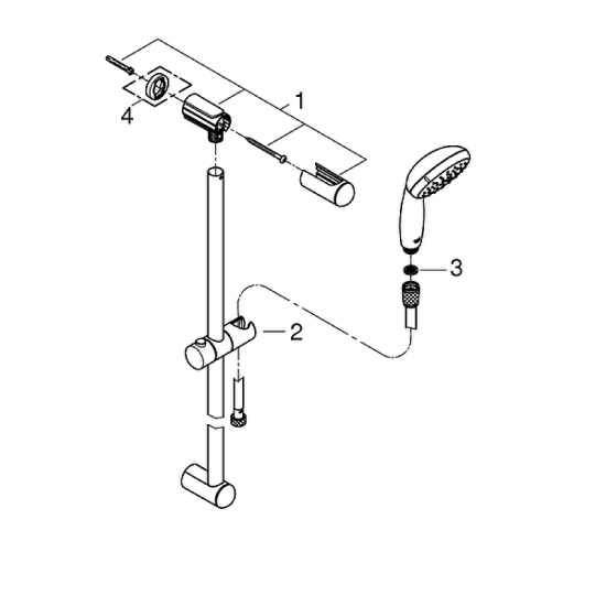 Душевой гарнитур GROHE Tempesta New 27598001