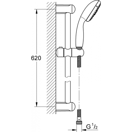 Душевой гарнитур GROHE Tempesta New 27795001