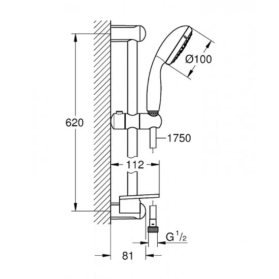 Душевой гарнитур GROHE Tempesta New 27927001