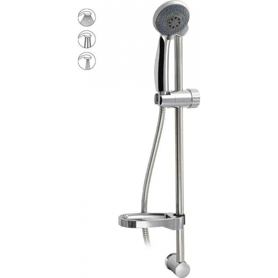 Душевой гарнитур METAL 00001 с лейкой и мыльницей