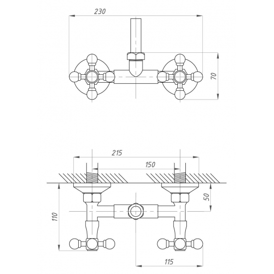 Душевой гарнитур ПроФсан Steel ПСМ-110-К89