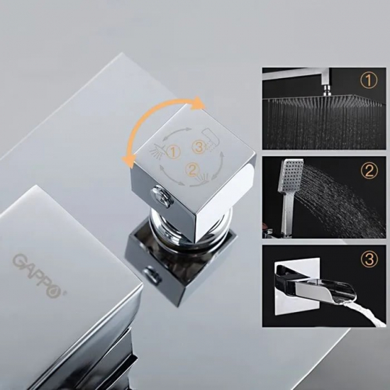 Душевой комплект GAPPO G 07 G7107-20 С ВНУТРЕННЕЙ ЧАСТЬЮ