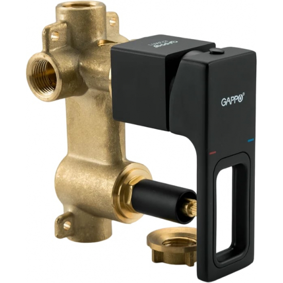 Душевой комплект GAPPO G17-6 G7117-6 чёрный С ВНУТРЕННЕЙ ЧАСТЬЮ