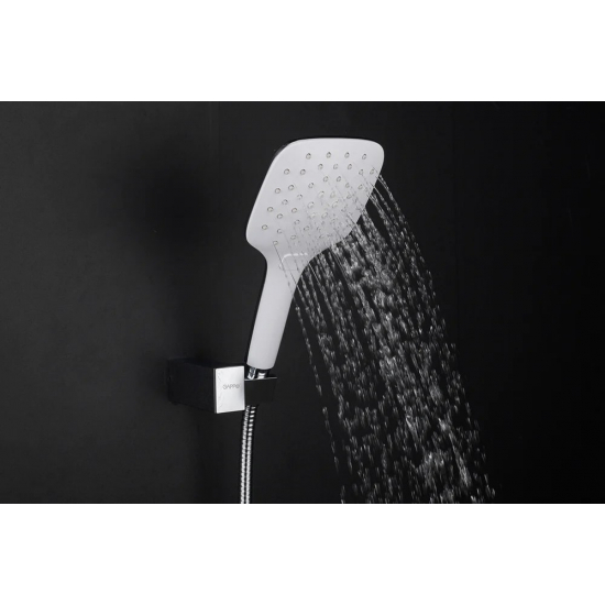 Душевой комплект GAPPO G17-8 G7117-8 белый / хром С ВНУТРЕННЕЙ ЧАСТЬЮ