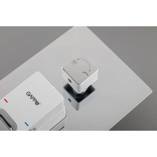 Душевой комплект GAPPO G17-8 G7117-8 белый / хром С ВНУТРЕННЕЙ ЧАСТЬЮ