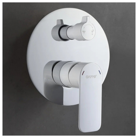 Душевой комплект GAPPO G48-8 G7148-8 белый / хром С ВНУТРЕННЕЙ ЧАСТЬЮ