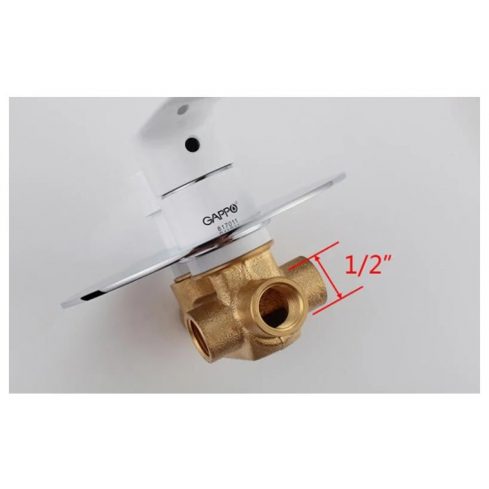 Душевой комплект GAPPO G48-8 G7148-8 белый / хром С ВНУТРЕННЕЙ ЧАСТЬЮ