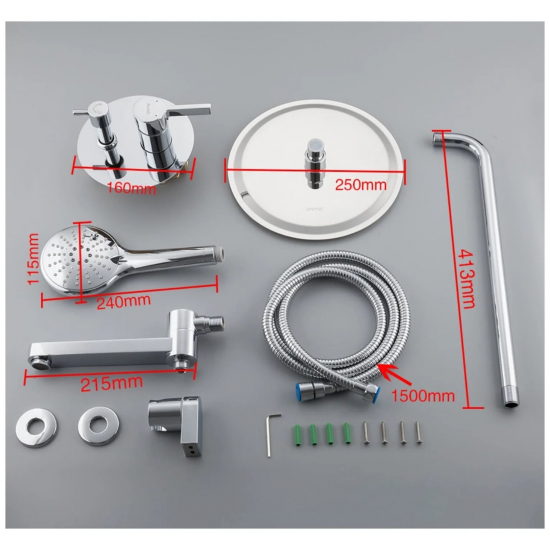 Душевой комплект GAPPO G7104 С ВНУТРЕННЕЙ ЧАСТЬЮ