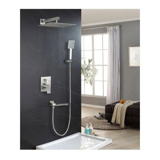 Душевой комплект GAPPO G99 G7199-20 сатин, С ВНУТРЕННЕЙ ЧАСТЬЮ 