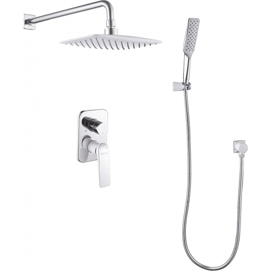 Душевой комплект LEMARK Allegro LM5929CW хром / белый С ВНУТРЕННЕЙ ЧАСТЬЮ
