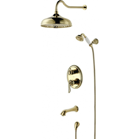 Душевой комплект LEMARK Brava LM4722G золото С ВНУТРЕННЕЙ ЧАСТЬЮ