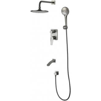 Душевой комплект LEMARK Bronx LM3722GM графит С ВНУТРЕННЕЙ ЧАСТЬЮ