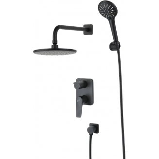 Душевой комплект LEMARK Bronx LM3729BL чёрный С ВНУТРЕННЕЙ ЧАСТЬЮ