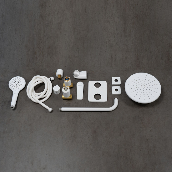 Душевой комплект LEMARK Bronx LM3729MW белый С ВНУТРЕННЕЙ ЧАСТЬЮ