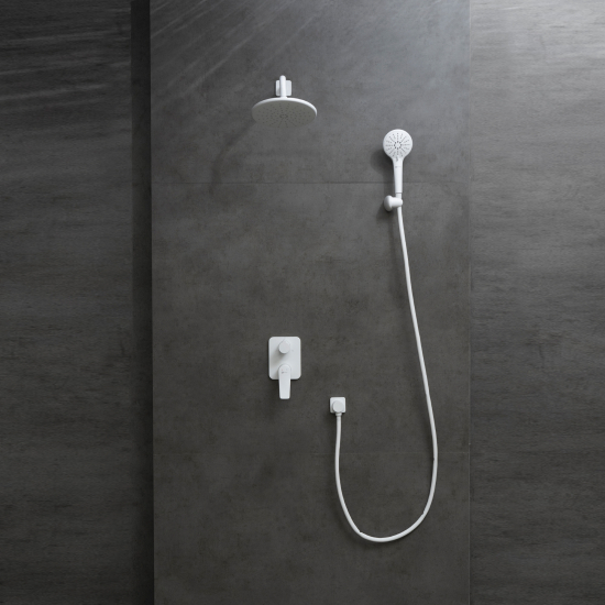 Душевой комплект LEMARK Bronx LM3729MW белый С ВНУТРЕННЕЙ ЧАСТЬЮ