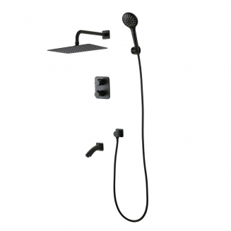 Душевой комплект LEMARK Bronx LM3742BL чёрный С ВНУТРЕННЕЙ ЧАСТЬЮ