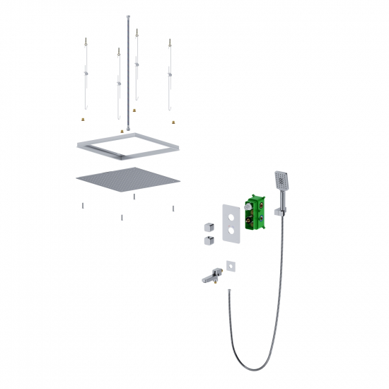 Душевой комплект встраиваемый термостатический TIMO Petruma SX-5019/00SM С ВНУТРЕННЕЙ ЧАСТЬЮ