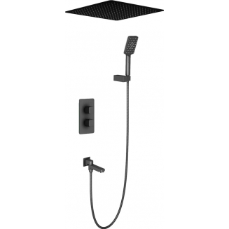 Душевой комплект встраиваемый термостатический TIMO Petruma SX-5019/03SM чёрный С ВНУТРЕННЕЙ ЧАСТЬЮ