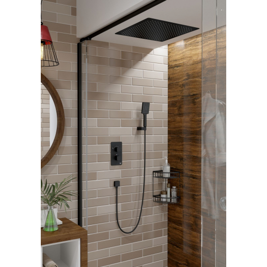 Душевой комплект встраиваемый термостатический TIMO Petruma SX-5029/03SM чёрный С ВНУТРЕННЕЙ ЧАСТЬЮ