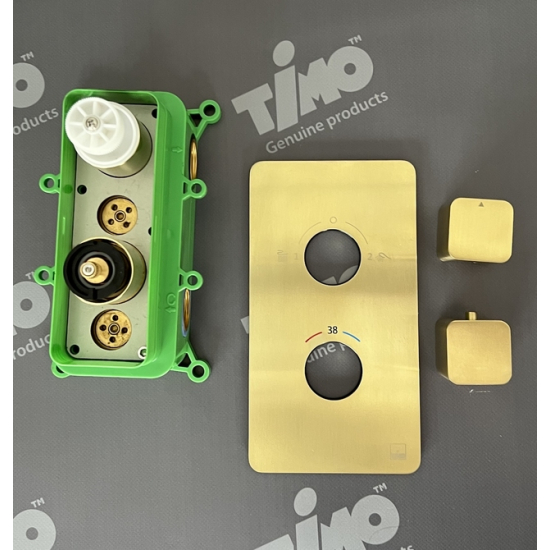 Душевой комплект встраиваемый термостатический TIMO Petruma SX-5029/17SM золото С ВНУТРЕННЕЙ ЧАСТЬЮ