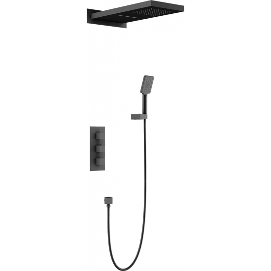Душевой комплект встраиваемый термостатический TIMO Petruma SX-5039/03SM чёрный С ВНУТРЕННЕЙ ЧАСТЬЮ