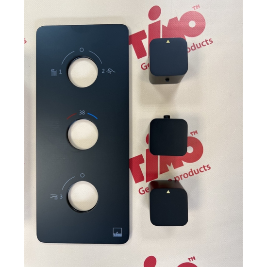 Душевой комплект встраиваемый термостатический TIMO Petruma SX-5049/03SM чёрный С ВНУТРЕННЕЙ ЧАСТЬЮ