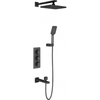 Душевой комплект встраиваемый термостатический TIMO Petruma SX-5049/03SM чёрный С ВНУТРЕННЕЙ ЧАСТЬЮ