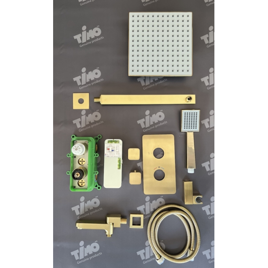 Душевой комплект встраиваемый термостатический TIMO Petruma SX-5049/17SM золото С ВНУТРЕННЕЙ ЧАСТЬЮ