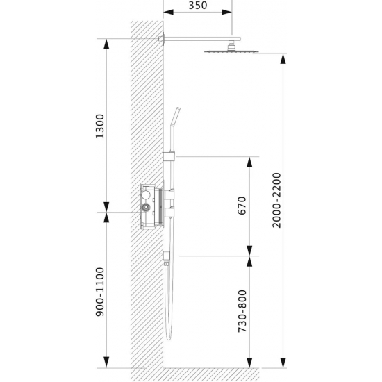 Душевой комплект встраиваемый термостатический TIMO Petruma SX-5059/00SM С ВНУТРЕННЕЙ ЧАСТЬЮ
