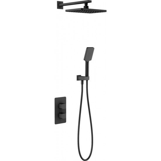 Душевой комплект встраиваемый термостатический TIMO Petruma SX-5059/03SM чёрный С ВНУТРЕННЕЙ ЧАСТЬЮ
