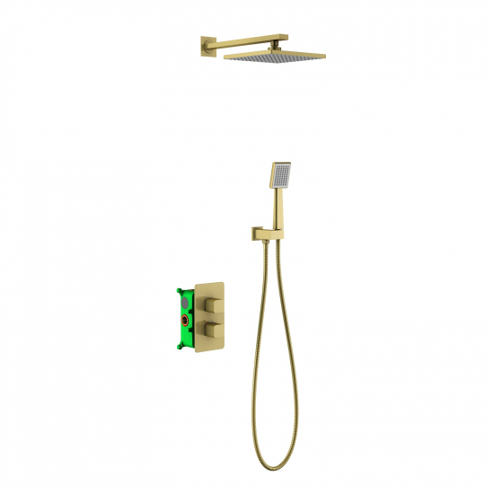 Душевой комплект встраиваемый термостатический TIMO Petruma SX-5059/17SM золото С ВНУТРЕННЕЙ ЧАСТЬЮ 