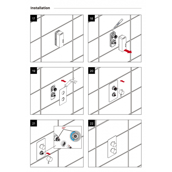 Душевой комплект встраиваемый термостатический TIMO Petruma SX-5059/17SM золото С ВНУТРЕННЕЙ ЧАСТЬЮ 
